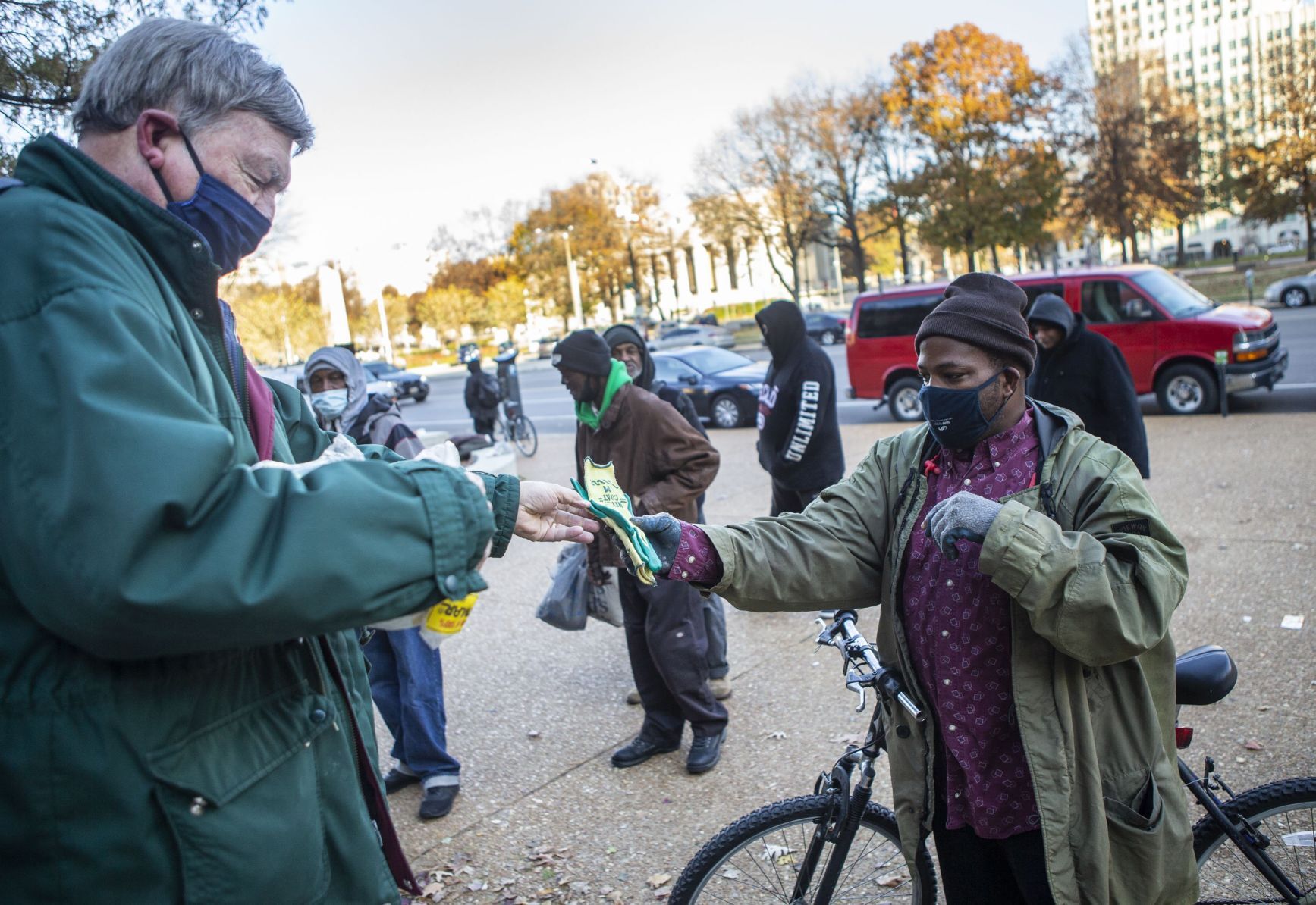 PPE and other resources distributed to the homeless at City Hall